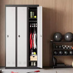 71 taquillas metálicas para empleados, armarios metálicos de almacenamiento de ropa de 3 niveles, taquillas independientes para el hogar, oficina, gimnasio, escuela, garaje