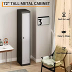 71 taquillas metálicas para empleados, armarios metálicos de almacenamiento de ropa de 3 niveles, taquillas independientes para el hogar, oficina, gimnasio, escuela, garaje
