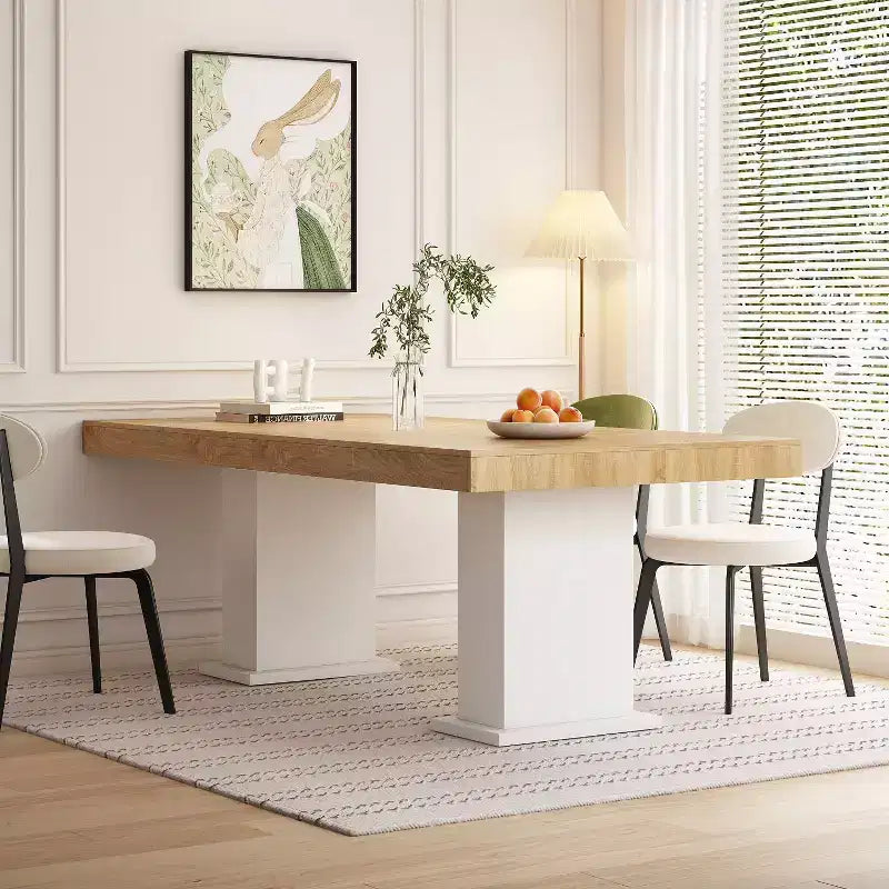Mesa de comedor/escritorio de oficina de madera multiescena