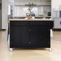 Isla de cocina con encimera de madera y ruedas con freno
