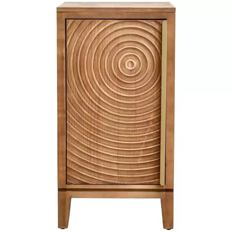 Mesa auxiliar geométrica ondulada con almacenamiento, estilo retro moderno, 16.5 x 14 x 31 pulgadas