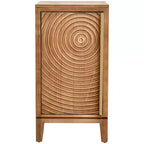 Mesa auxiliar geométrica ondulada con almacenamiento, estilo retro moderno, 16.5 x 14 x 31 pulgadas