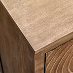 Mesa auxiliar geométrica ondulada con almacenamiento, estilo retro moderno, 16.5 x 14 x 31 pulgadas