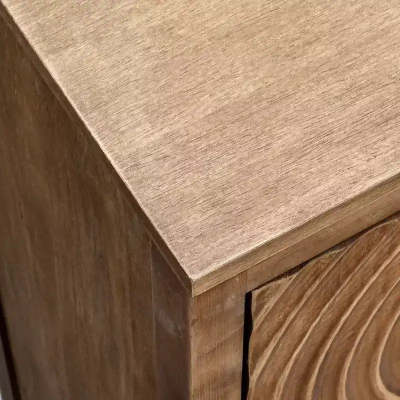 Mesa auxiliar geométrica ondulada con almacenamiento, estilo retro moderno, 16.5 x 14 x 31 pulgadas