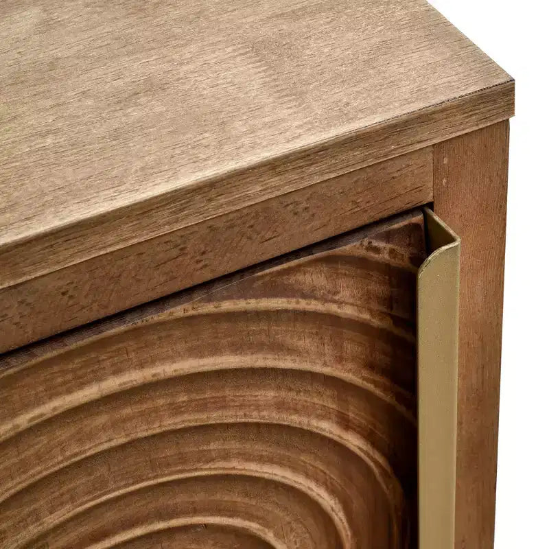 Mesa auxiliar geométrica ondulada con almacenamiento, estilo retro moderno, 16.5 x 14 x 31 pulgadas