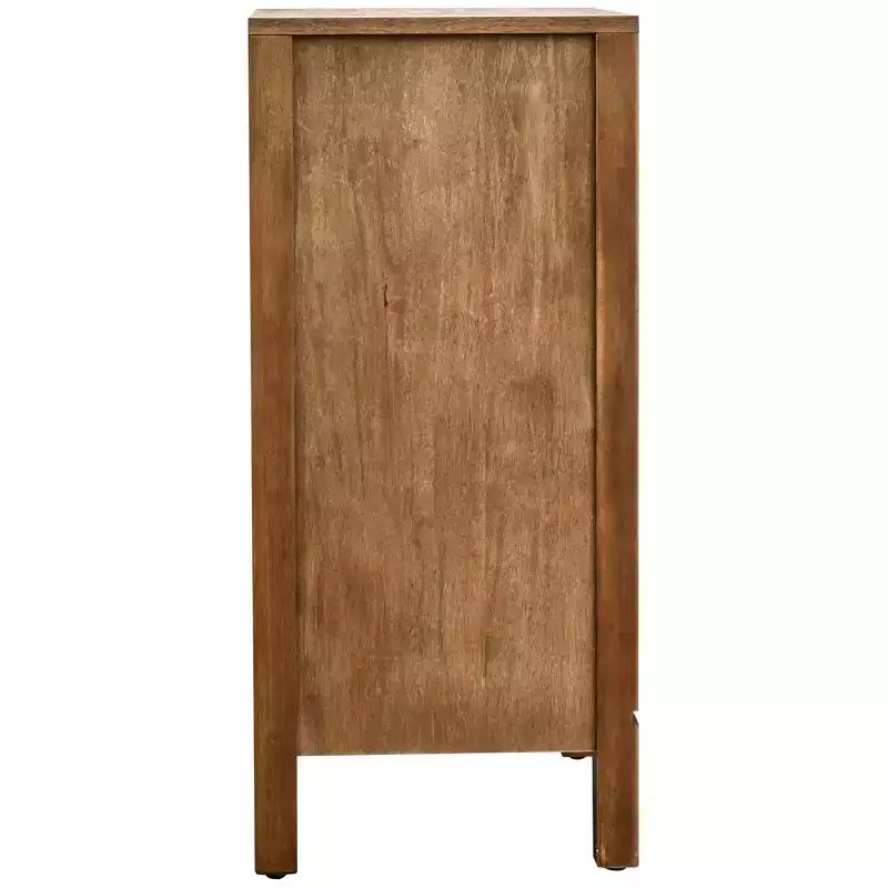 Mesa auxiliar geométrica ondulada con almacenamiento, estilo retro moderno, 16.5 x 14 x 31 pulgadas