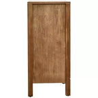 Mesa auxiliar geométrica ondulada con almacenamiento, estilo retro moderno, 16.5 x 14 x 31 pulgadas