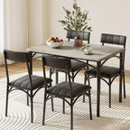 Sillas de comedor de estilo industrial de 4 piezas - Rincón de desayuno para cocina
