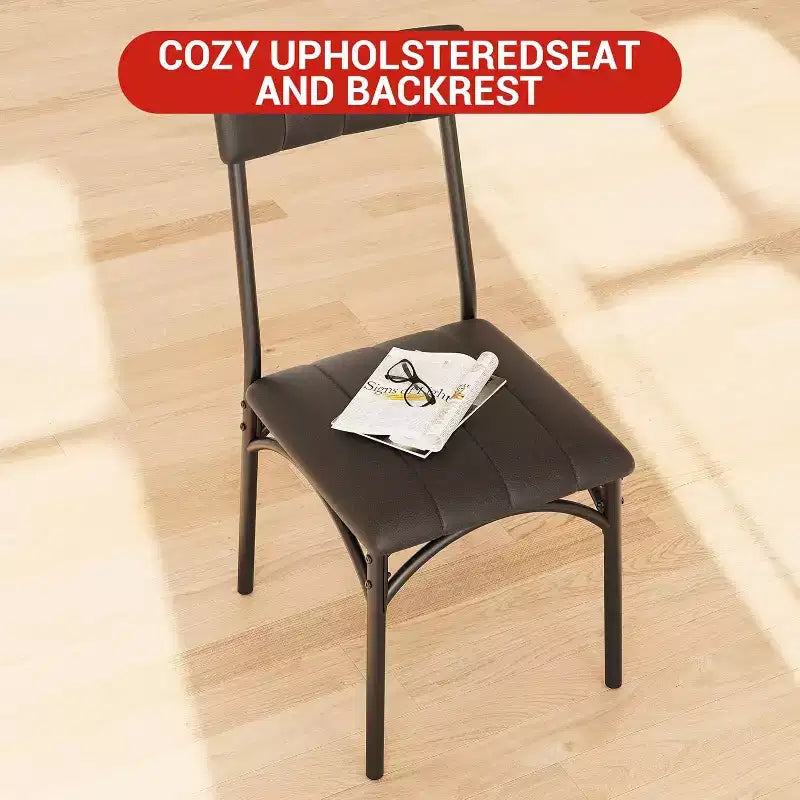 Sillas de comedor de estilo industrial de 4 piezas - Rincón de desayuno para cocina