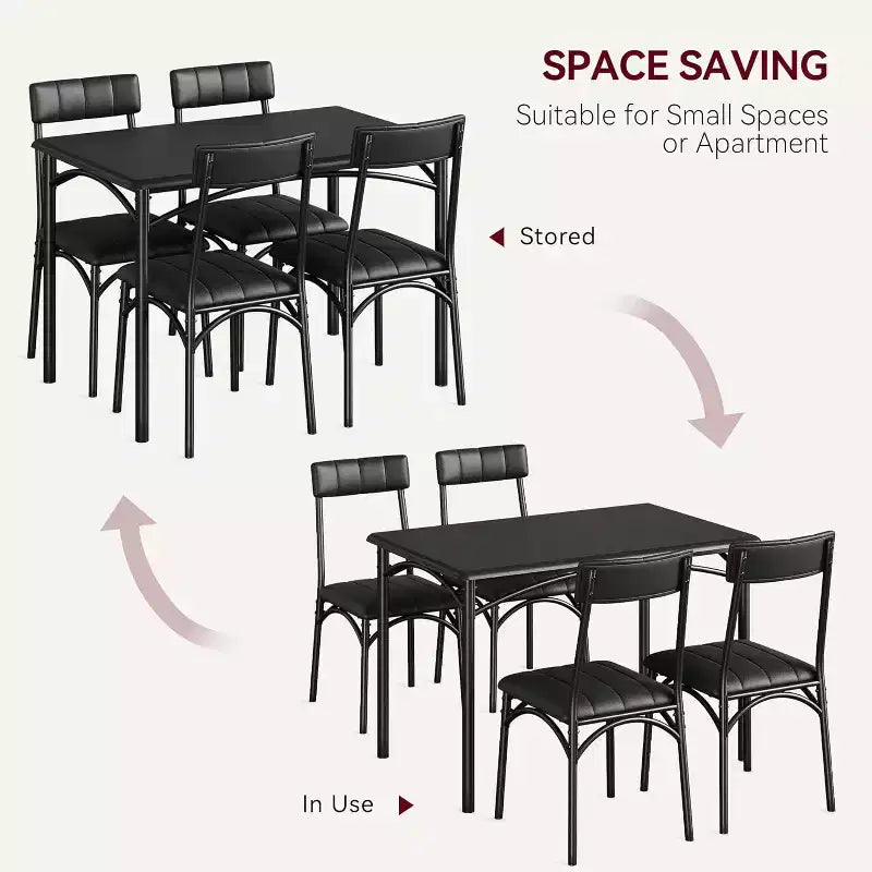 Sillas de comedor de estilo industrial de 4 piezas - Rincón de desayuno para cocina