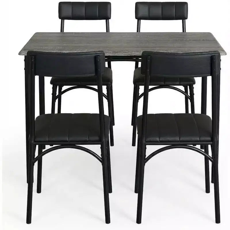 Sillas de comedor de estilo industrial de 4 piezas - Rincón de desayuno para cocina