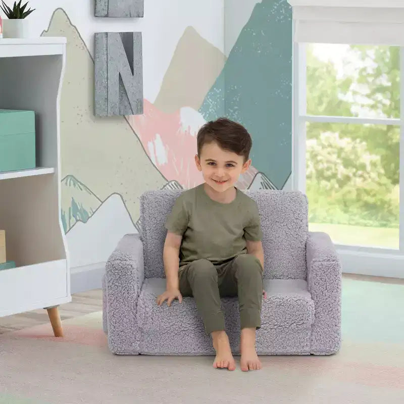 Sillón convertible 2 en 1 para niños de felpa