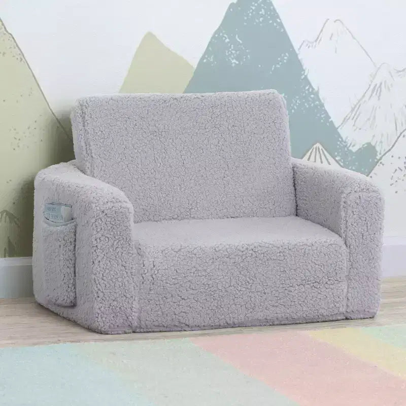 Sillón convertible 2 en 1 para niños de felpa