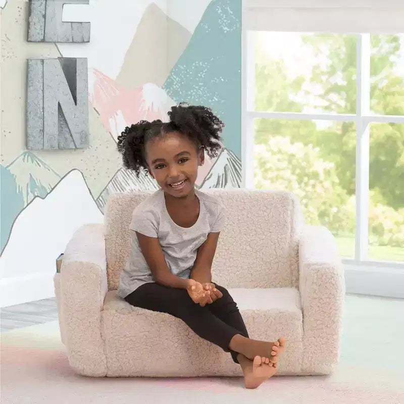 Sillón convertible 2 en 1 para niños de felpa