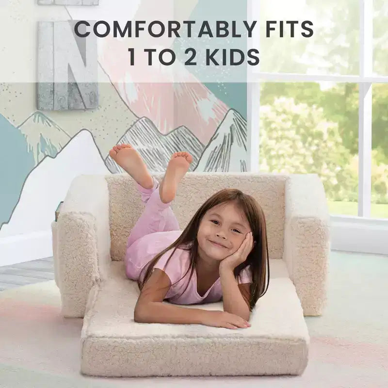 Sillón convertible 2 en 1 para niños de felpa