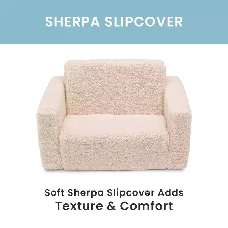 Sillón convertible 2 en 1 para niños de felpa