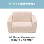 Sillón convertible 2 en 1 para niños de felpa
