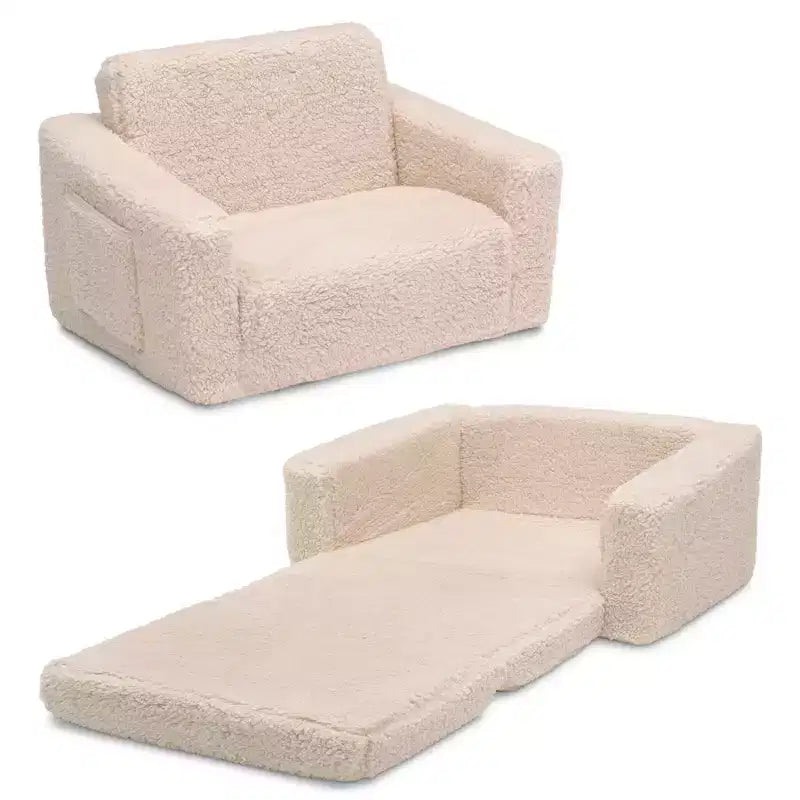 Sillón convertible 2 en 1 para niños de felpa