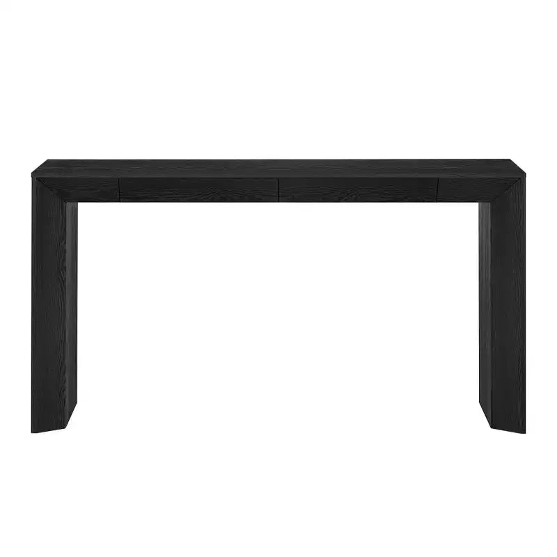 Mesa Consola de Madera con Cajones, Mesa de Entrada con Patas Engrosadas, Mesa de Pasillo Minimalista con Almacenamiento