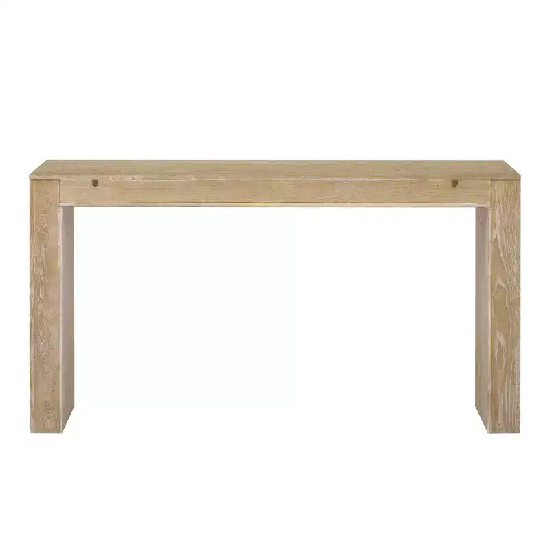 Mesa Consola de Madera con Cajones, Mesa de Entrada con Patas Engrosadas, Mesa de Pasillo Minimalista con Almacenamiento