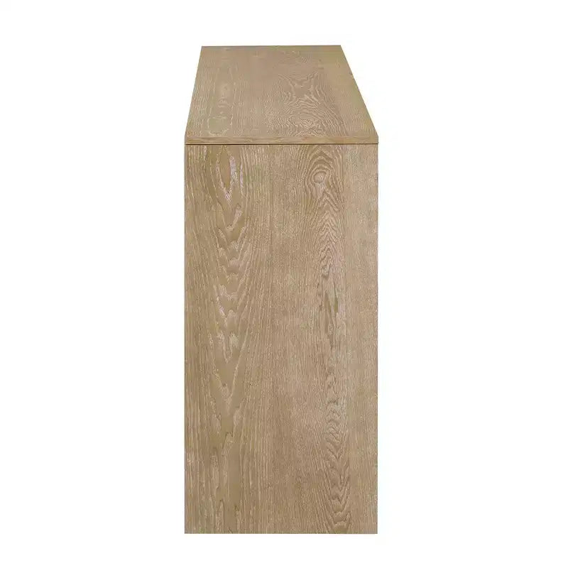 Mesa Consola de Madera con Cajones, Mesa de Entrada con Patas Engrosadas, Mesa de Pasillo Minimalista con Almacenamiento