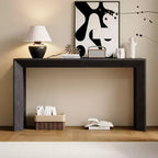 Mesa Consola de Madera con Cajones, Mesa de Entrada con Patas Engrosadas, Mesa de Pasillo Minimalista con Almacenamiento