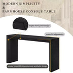 Mesa Consola de Madera con Cajones, Mesa de Entrada con Patas Engrosadas, Mesa de Pasillo Minimalista con Almacenamiento