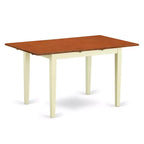 Juego de comedor moderno de 3 piezas con 2 sillas - Dinette blanco lino