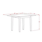 Juego de comedor de 5 piezas de lino con acabado blanco y mesa de madera maciza - Para 4 personas
