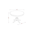 Juego de mesa de cocina para 4 personas - Mesa de comedor redonda de 42 pulgadas con 4 sillas - Juego de comedor clásico y encantador