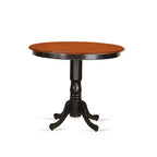 Counter Height Pub Set - 5 Piece Table & Chairs - Kitchen Dining Set - 42 Inch Round Table - Black Cherry Finish