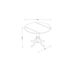 Juego de comedor de 3 piezas con tapa de madera maciza con acabado de caoba - Para 4 personas