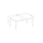 Juego de comedor rústico - Mesa con extensión y sillas - Juego de mesa de cocina estilo casa de campo