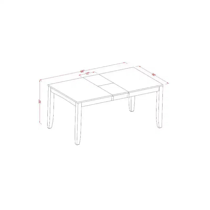 Juego de comedor rústico - Mesa con extensión y sillas - Juego de mesa de cocina estilo casa de campo