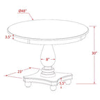 Mesa de comedor de madera maciza con acabado jacobino envejecido de 5 piezas con 4 sillas Parson