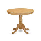 Juego de comedor de 3 piezas con tablero de madera maciza de roble natural – Capacidad para 4 personas