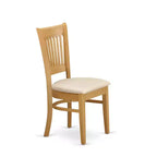 Juego de comedor de 3 piezas con tablero de madera maciza de roble natural – Capacidad para 4 personas