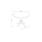 Juego de comedor de 3 piezas con tablero de madera maciza de roble natural – Capacidad para 4 personas