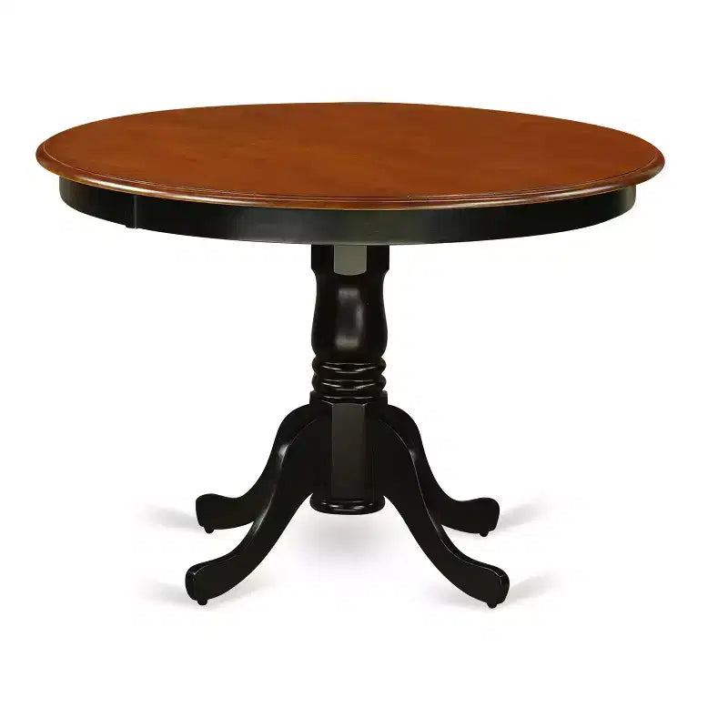 3-Piece Black and Cherry Finish Solid Wood Top - Dining Room Set - Seats 4