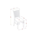 Juego de comedor de 3 piezas, parte superior de madera maciza con acabado negro y cerezo - Asientos para 4 personas