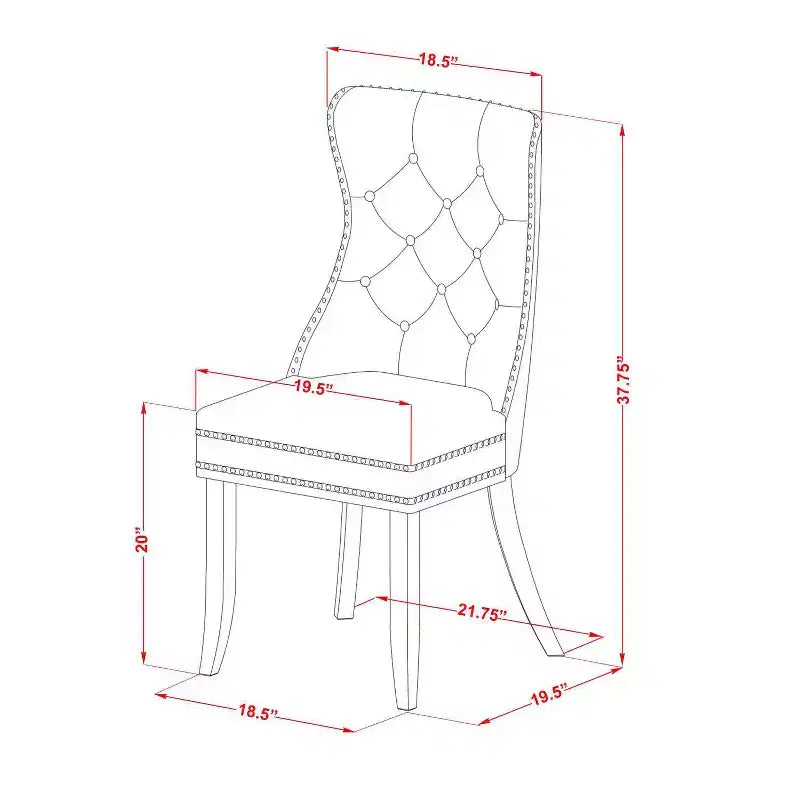 Juego de comedor de 5 piezas de madera maciza con acabado blanco lino - Tapa cuadrada tapizada - Capacidad para 4 personas