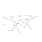 Mesa de comedor de madera maciza con acabado cepillado blanco lino de 5 piezas con 4 sillas