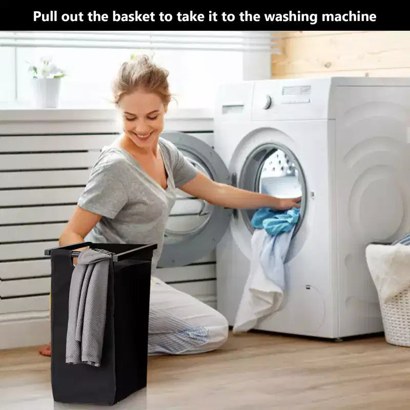 Cesto de ropa sucia con estante y bolsas extraíbles, cesta de almacenamiento con estructura de metal y estante para organización de armarios, baños o dormitorios