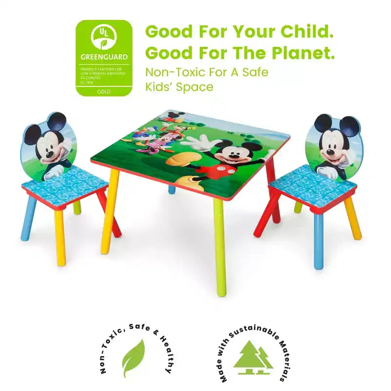 Mesa y silla infantiles de Mickey Mouse