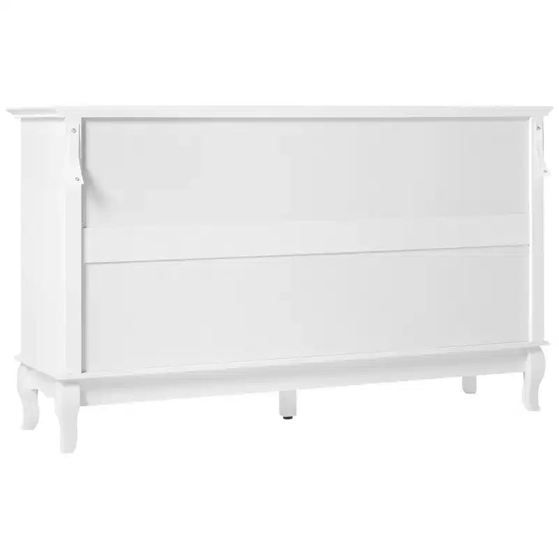 Cómoda de dormitorio, 7 cajones con patas de madera