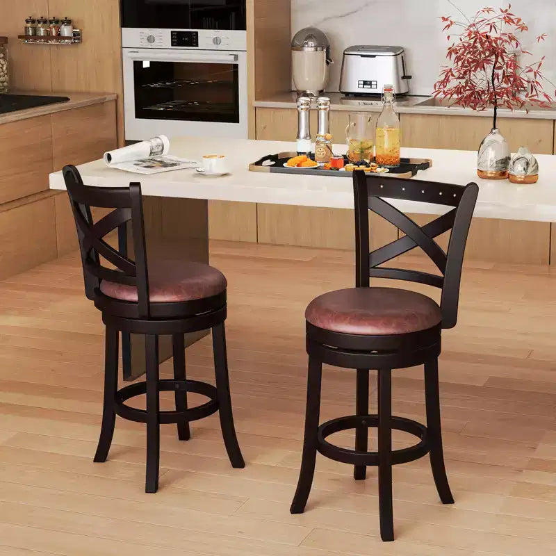 Taburetes de bar giratorios de 26", paquete de 4