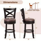 Taburetes de bar giratorios de 26", paquete de 4