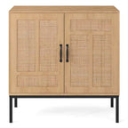 Mueble de almacenaje de ratán con aparador tipo bufé de 2 puertas