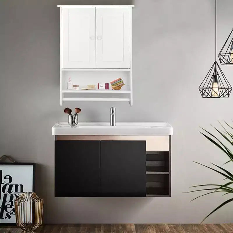 Armario de pared con dos puertas Gabinete de almacenamiento para lavadora de pared
