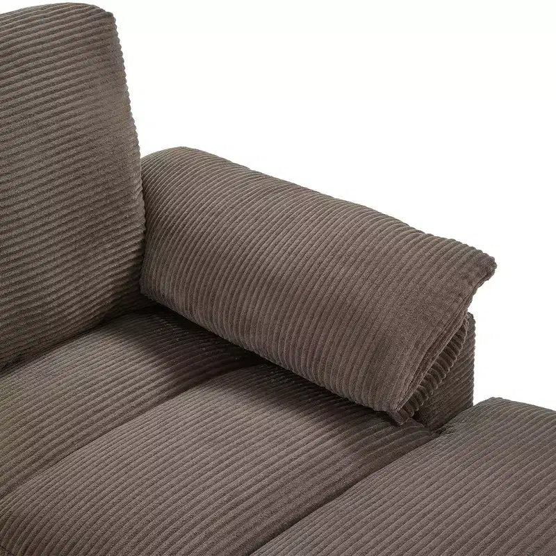 Sofá seccional de 116.9", forma de U moderna
